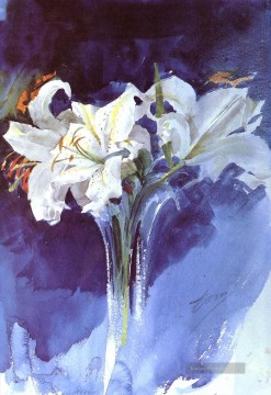  blumen - Vita Liljor Linie Schweden Maler Anders Zorn impressionistische Blumen